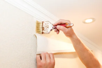 Pose de papier peint à Loreux — revêtements muraux et toiles de verre